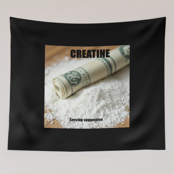 Item preview, Creatine Serving Suggestion with Dollar Bill designed and sold by HypeTheTrophy.
