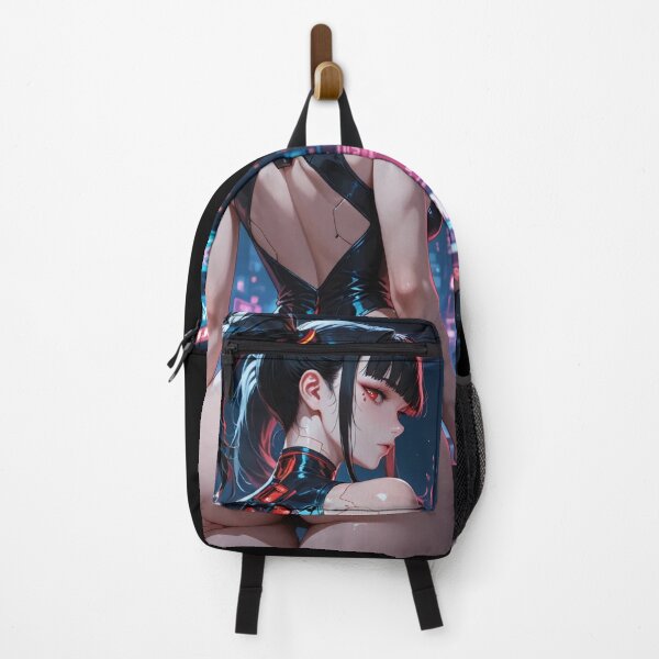 Item preview, Anime bikini waifu cyberpunk digital art, red eyes designed and sold by Planet Utoppia.