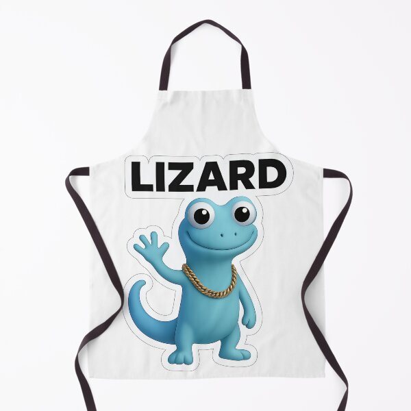 Item preview, Blue Lizard with Gold Chain designed and sold by FunnySignalStudio.