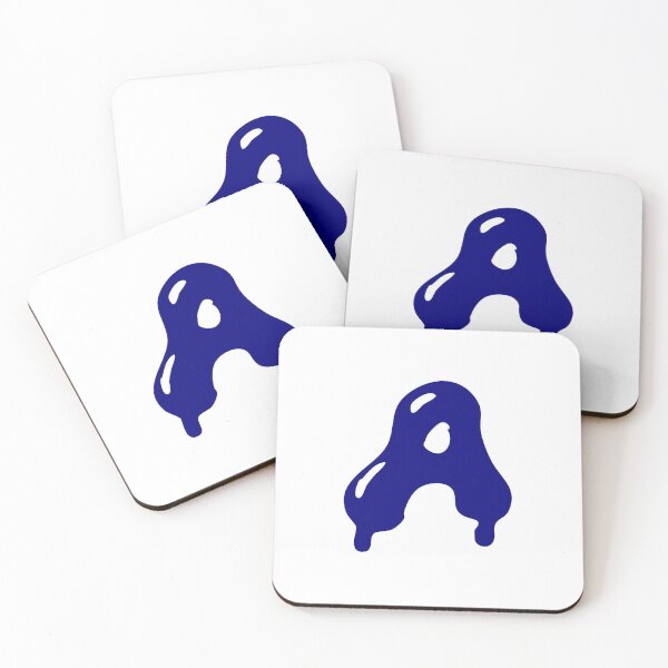 Item preview, Glossy Dark Blue Liquid Letter A Typography Art designed and sold by uncoXab.
