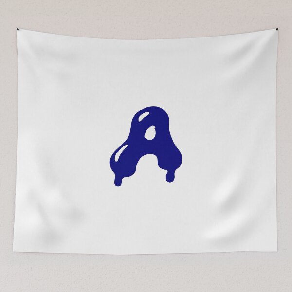Item preview, Glossy Dark Blue Liquid Letter A Typography Art designed and sold by uncoXab.
