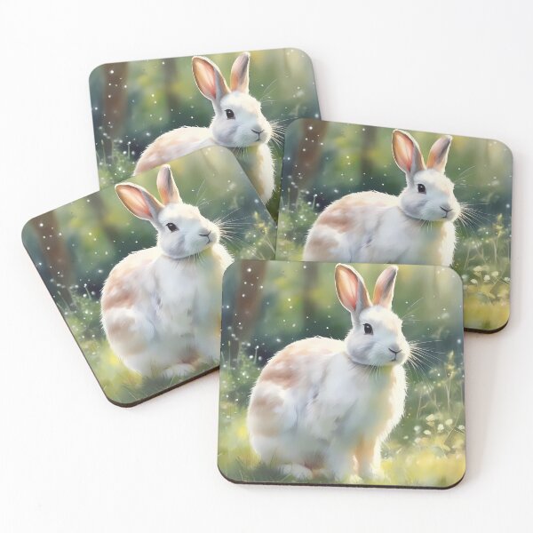 Item preview, Conejo blanco en la naturaleza designed and sold by CalmnessbyChoice.