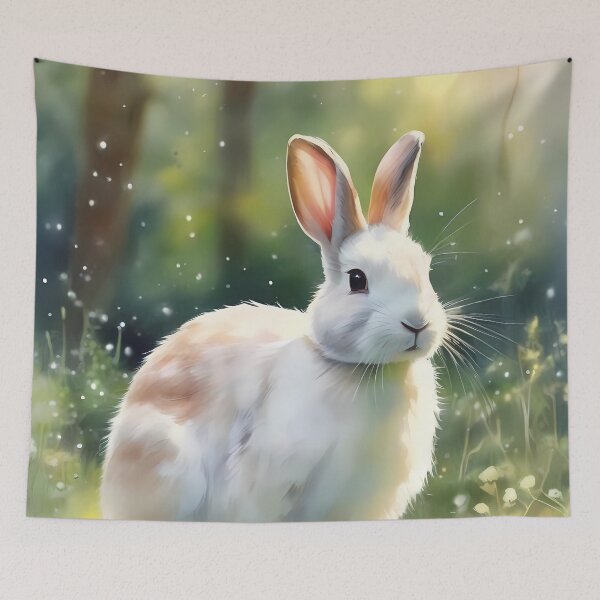 Item preview, Conejo blanco en la naturaleza designed and sold by CalmnessbyChoice.