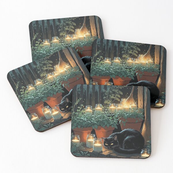 Item preview, Candlelit Witch’s Garden – Gothic Cottagecore Halloween designed and sold by Deezyned.