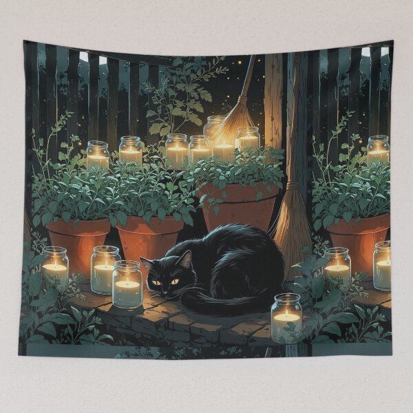 Item preview, Candlelit Witch’s Garden – Gothic Cottagecore Halloween designed and sold by Deezyned.