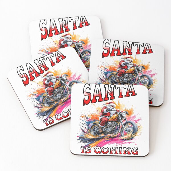 Item preview, Biker Santa Claus Is Coming  designed and sold by FunCartoonSpot.