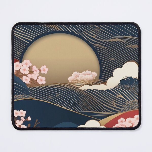 Item preview, Vintage Indigo and Gold – Japanese Textile Pattern designed and sold by Vandy Fullam.