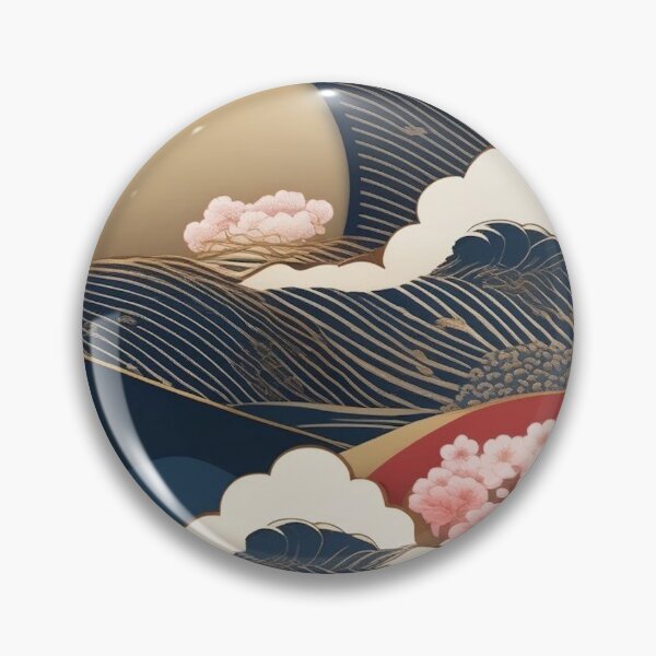 Item preview, Vintage Indigo and Gold – Japanese Textile Pattern designed and sold by Vandy Fullam.