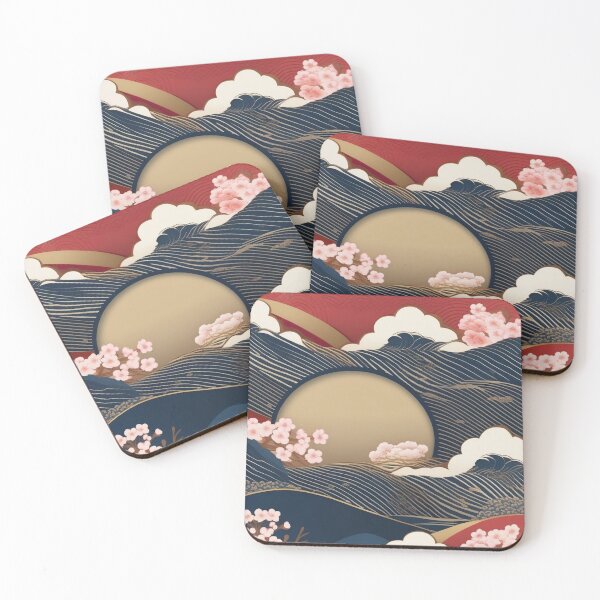 Item preview, Vintage Indigo and Gold – Japanese Textile Pattern designed and sold by Vandy Fullam.