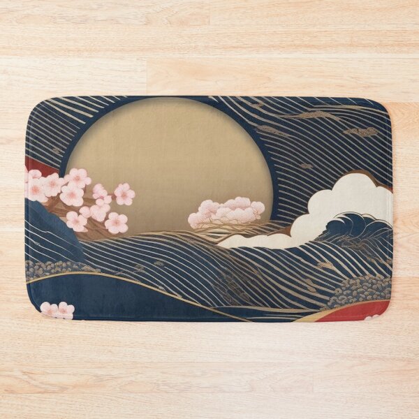 Item preview, Vintage Indigo and Gold – Japanese Textile Pattern designed and sold by Vandy Fullam.