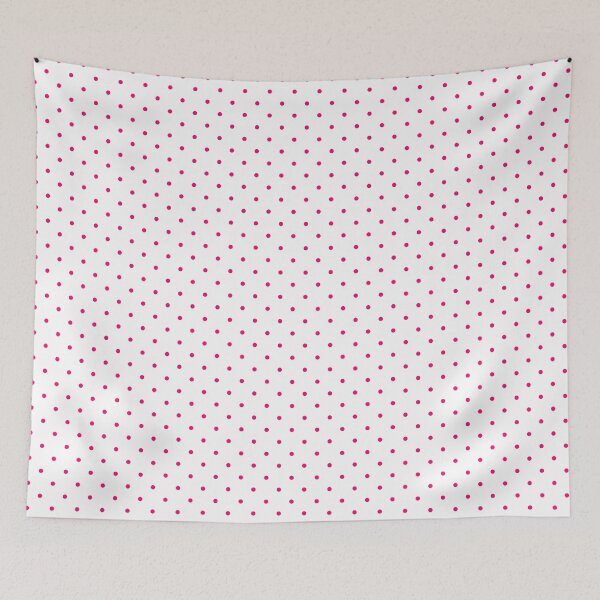 Item preview, Vivid Pink Small Polka Dots On White designed and sold by POLKAIWERX.