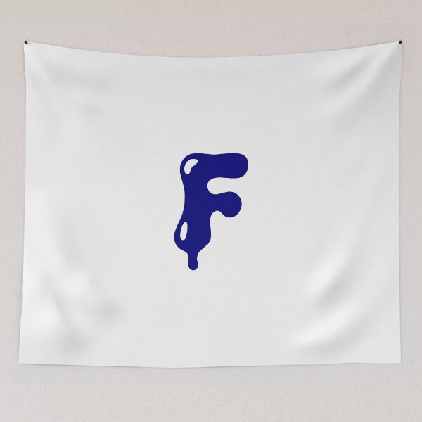 Item preview, Glossy Dark Blue Liquid Letter F Typography Art designed and sold by uncoXab.
