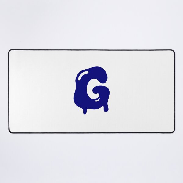 Item preview, Glossy Dark Blue Liquid Letter G Typography Art designed and sold by uncoXab.