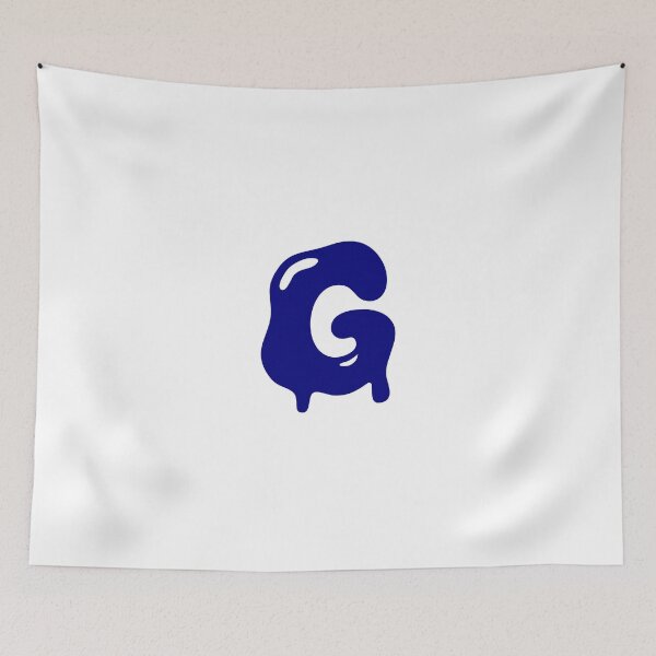 Item preview, Glossy Dark Blue Liquid Letter G Typography Art designed and sold by uncoXab.