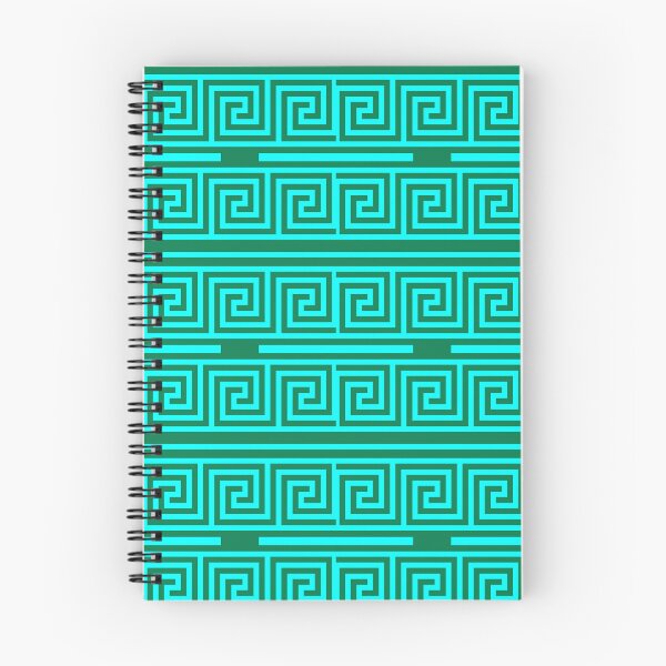Item preview, Dark Green Background Green Greek Key Fret Design  designed and sold by PatternTitan.