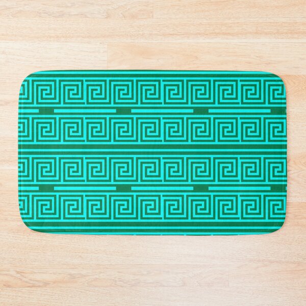 Item preview, Dark Green Background Green Greek Key Fret Design  designed and sold by PatternTitan.