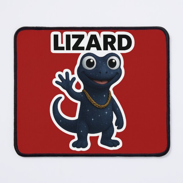 Item preview, Cosmic Lizard with Gold Chain designed and sold by FunnySignalStudio.