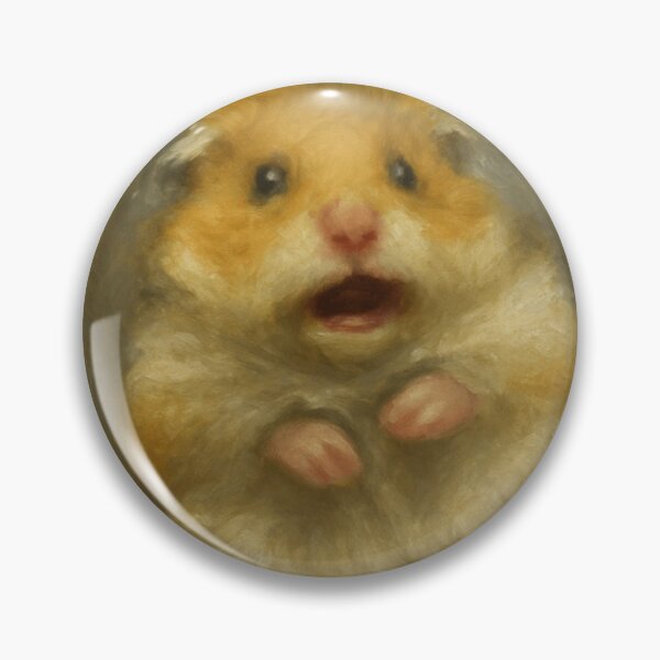 Item preview, Scared Hamster Meme Oil Painting designed and sold by Seelixh.
