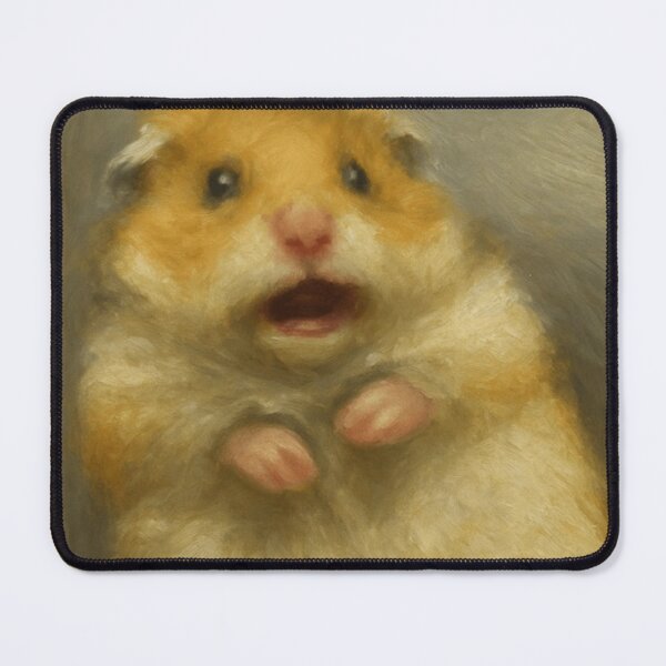 Item preview, Scared Hamster Meme Oil Painting designed and sold by Seelixh.