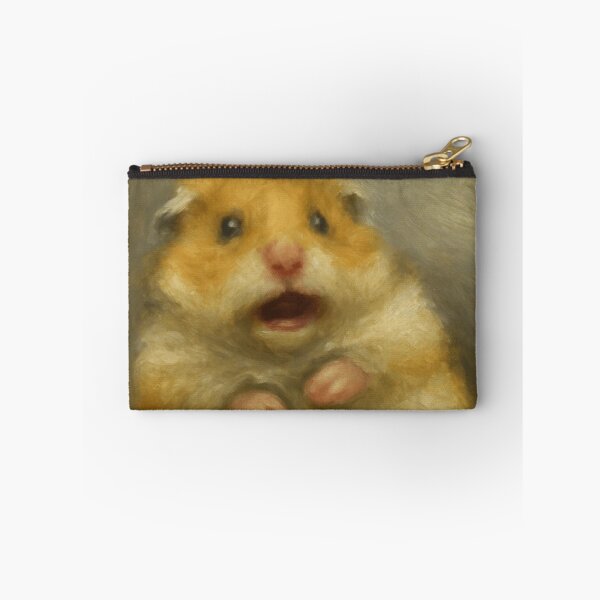 Item preview, Scared Hamster Meme Oil Painting designed and sold by Seelixh.