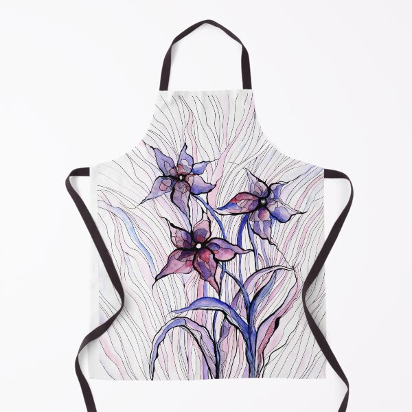 Item preview, The image shows three graphic lilac flowers designed and sold by Olirina.