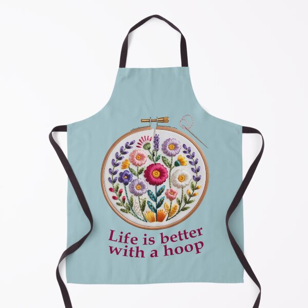 Item preview, Funny embroidery design – “Life Is Better with a Hoop” designed and sold by WikaKowalczyk.