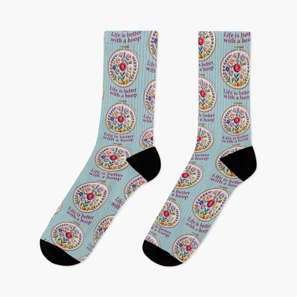 Item preview, Funny embroidery design – “Life Is Better with a Hoop” designed and sold by WikaKowalczyk.