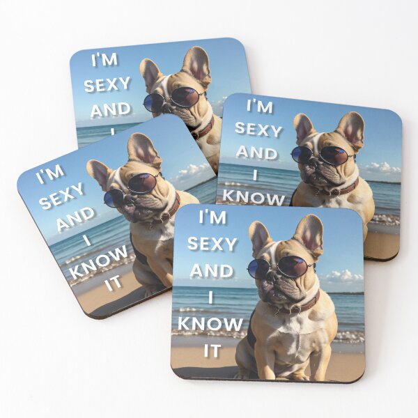 Item preview, funny french bulldog sunglasses sexy artwork designed and sold by Planet Utoppia.
