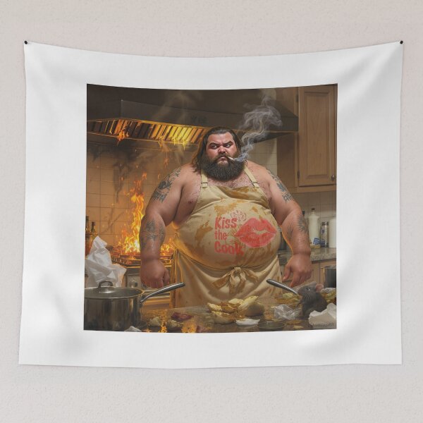 Item preview, Kiss The Cook Print designed and sold by Lichentroupe63.