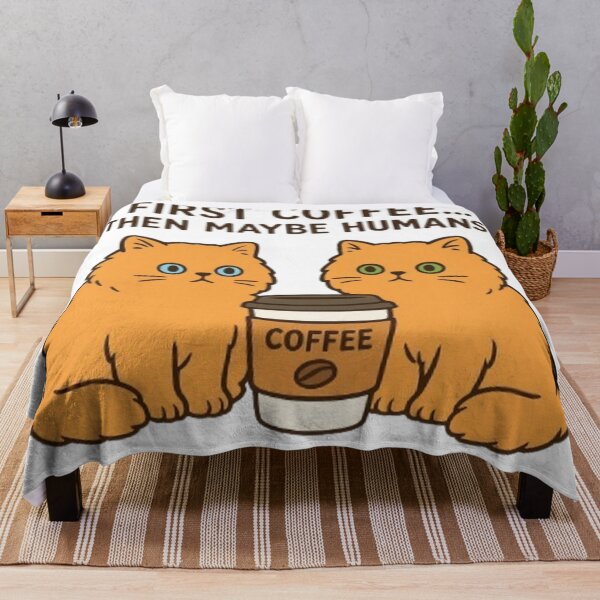 Item preview, First coffee...then maybe humans designed and sold by PurrrfectCats.
