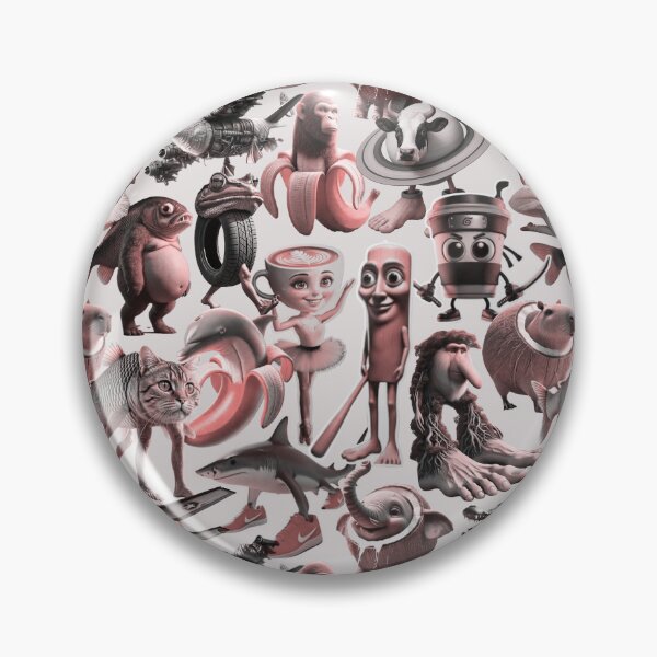 Item preview, Monochromatic Italian Brainrot designed and sold by Studio Vickn.