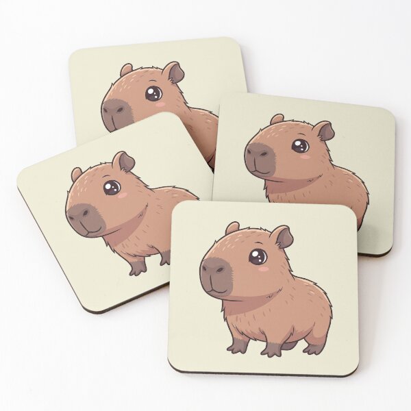 Item preview, Cute Baby Capybara Cartoon With Big Eyes designed and sold by LightArt25.