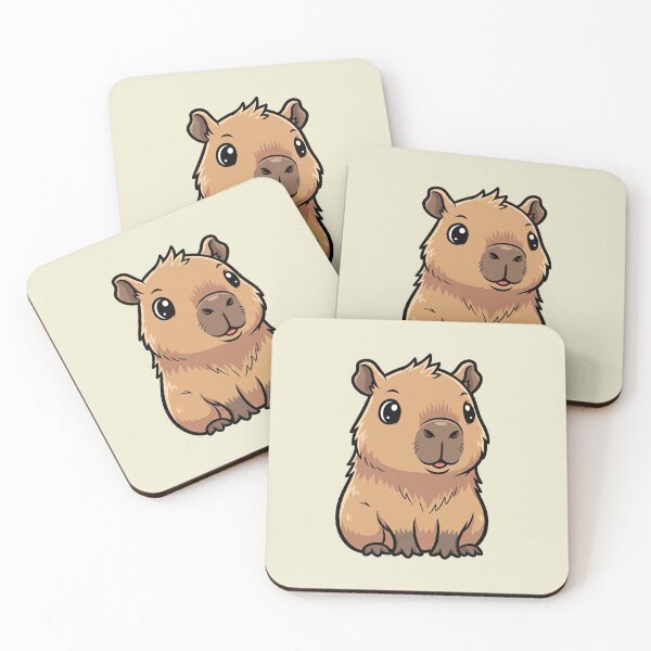 Item preview, Cute Baby Capybara Cartoon With Big Eyes designed and sold by LightArt25.