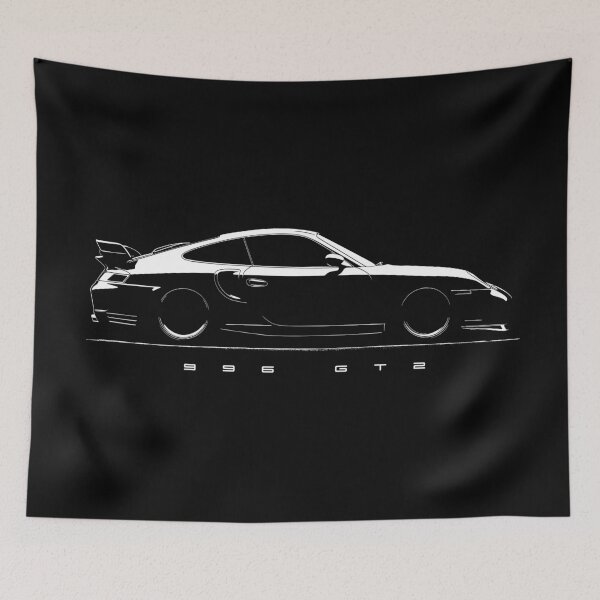 Item preview, Porsche 911 996 GT2 line illustration designed and sold by blackdogshop.