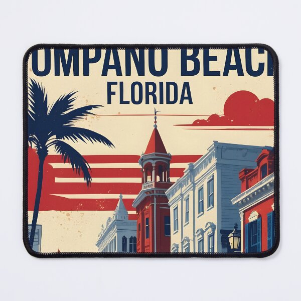 Item preview, Pompano Beach Florida 1950s USA Vintage Travel Tourism designed and sold by TravelersGems.
