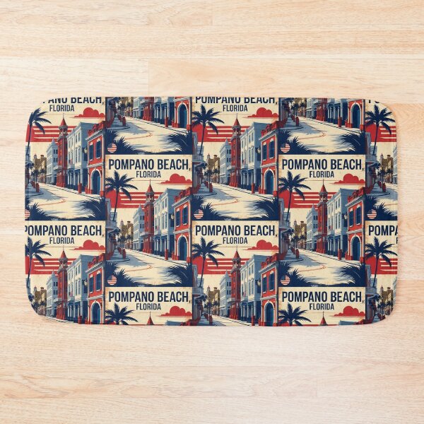 Item preview, Pompano Beach Florida 1950s USA Vintage Travel Tourism designed and sold by TravelersGems.