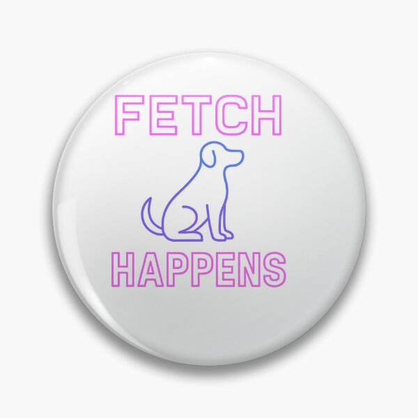Item preview, Fetch Happens – Retro Neon Dog Meme Sticker | Funny Pet Lover Gift designed and sold by UVGMODA.