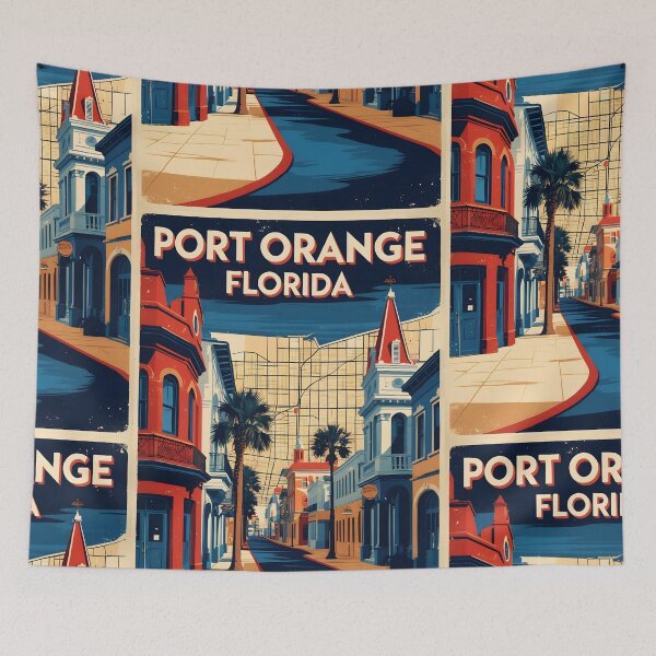 Item preview, Port Orange Florida 1950s USA Vintage Travel Tourism designed and sold by TravelersGems.