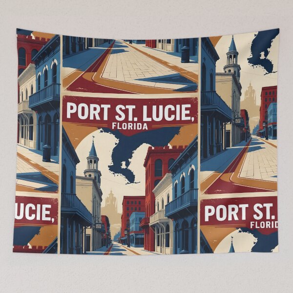 Item preview, Port St. Lucie Florida 1950s USA Vintage Travel Tourism designed and sold by TravelersGems.