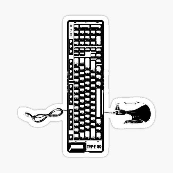 Type QQ Cross Sticker
