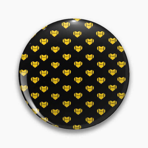 Item preview, Black & Yellow Heart Football designed and sold by SimplyJamee.