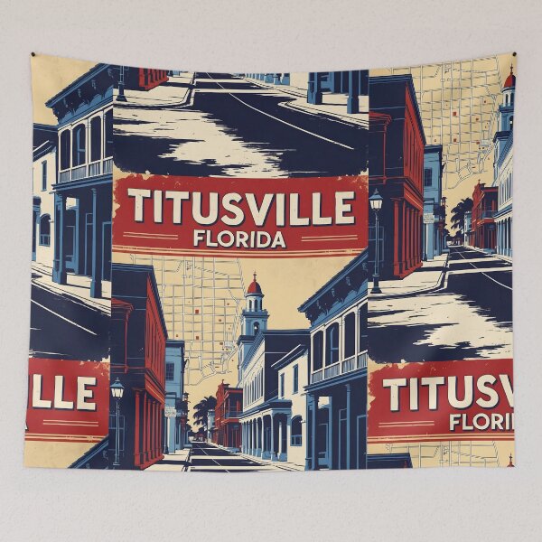 Item preview, Titusville Florida 1950s USA Vintage Travel Tourism designed and sold by TravelersGems.