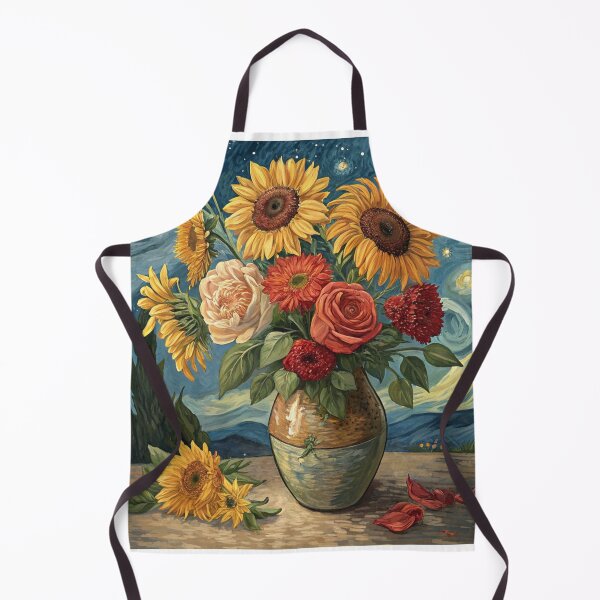Item preview, Artistic illustration of gerberas, sunflowers and roses in a vase designed and sold by Creative Line Prints.