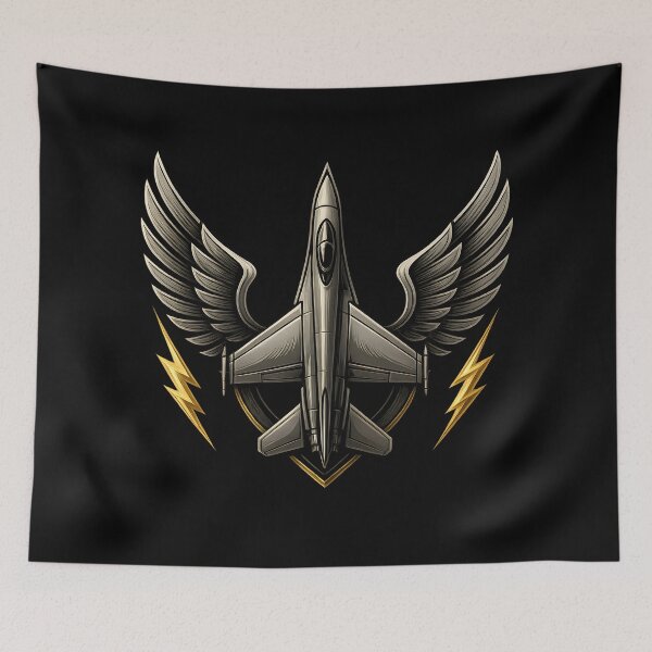 Item preview, Steel Wings – Fighter Jet Emblem designed and sold by ArcadiaSilence.