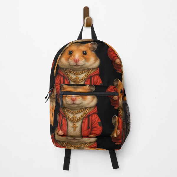 Item preview, Paul the Pimpin' Hamster – Hip-Hop Furry King in a Red Hoodie designed and sold by ReyDeLaCalle.