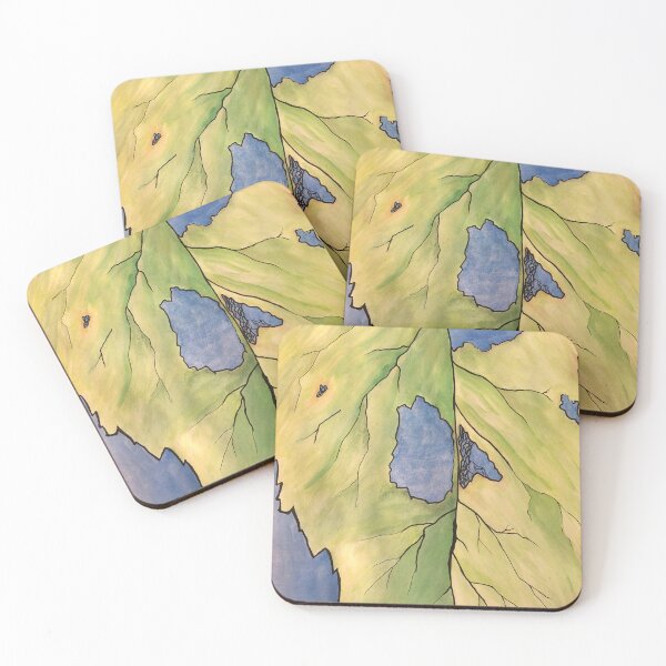 Item preview, "Late summer leaf" watercolor painting designed and sold by GiSilver.