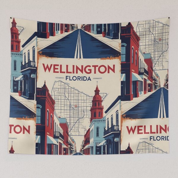Item preview, Wellington Florida 1950s USA Vintage Travel Tourism designed and sold by TravelersGems.