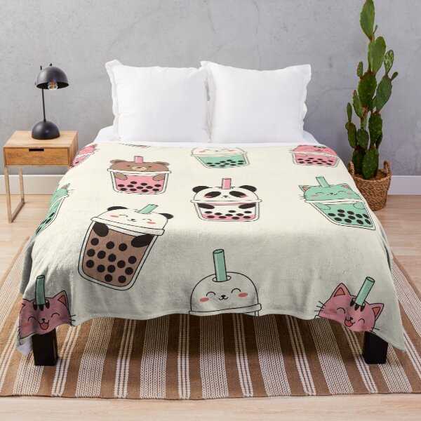 Item preview, Kawaii Boba Tea Animals Pattern designed and sold by ColorVR.