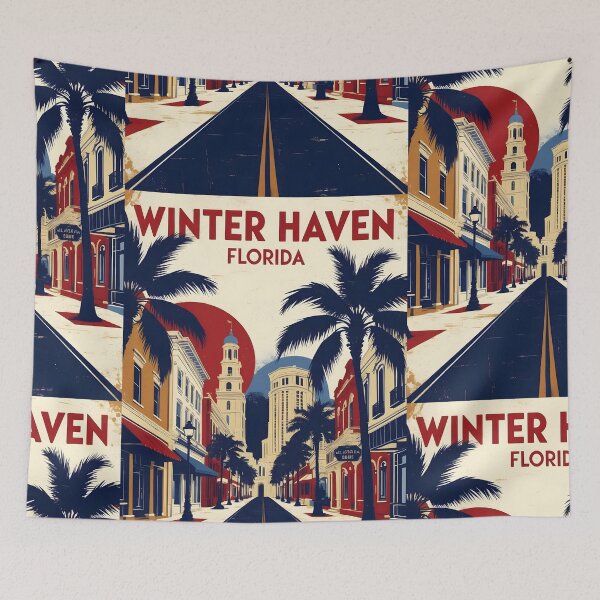 Item preview, Winter Haven Florida 1950s USA Vintage Travel Tourism designed and sold by TravelersGems.
