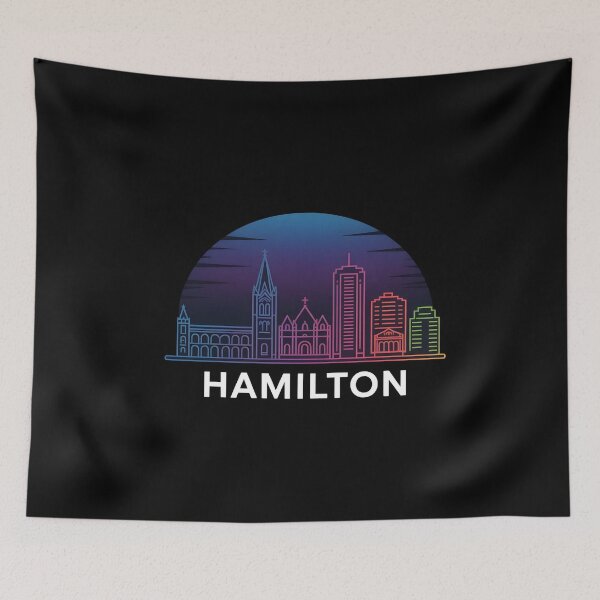 Item preview, Hamilton Skyline – Minimalist Neon Travel Souvenir Design designed and sold by Paper Drip.